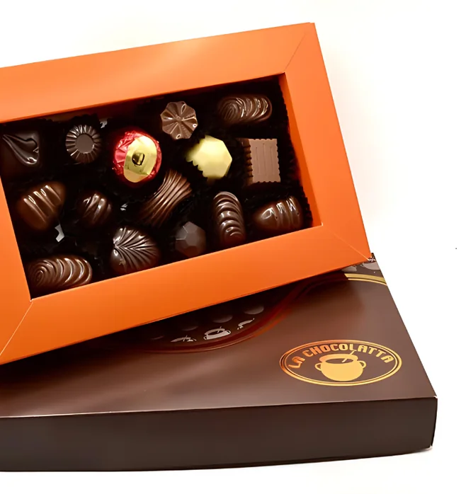 Caja surtida de chocolates y barras La Chocolatta